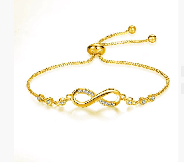 Micro-inlaid Zircon 8 Word Bracelet