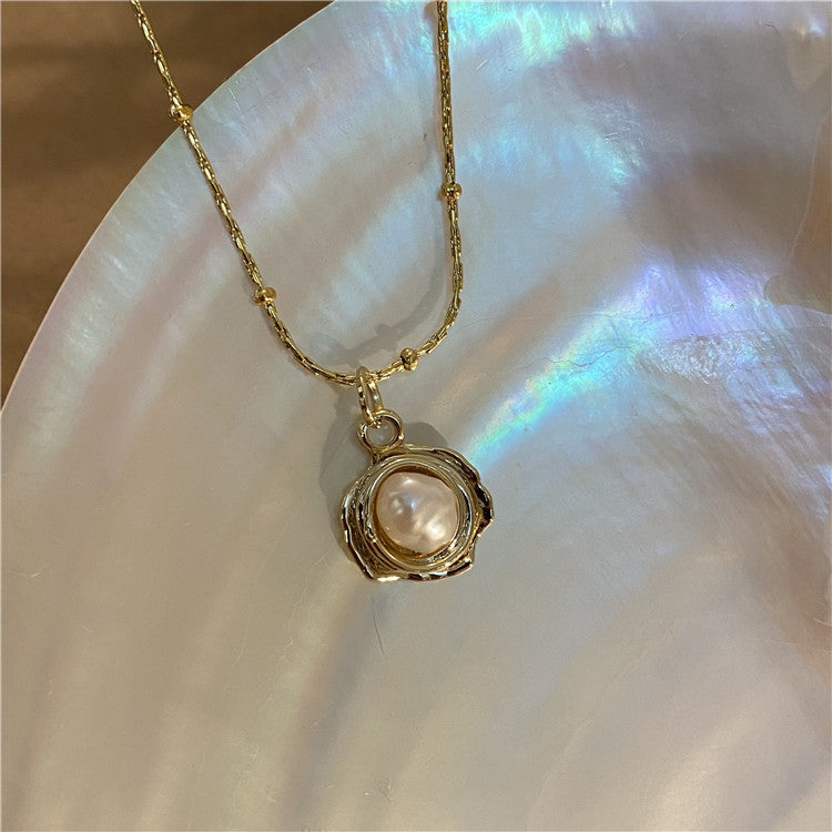 Golden Pearl Keepsake Necklace