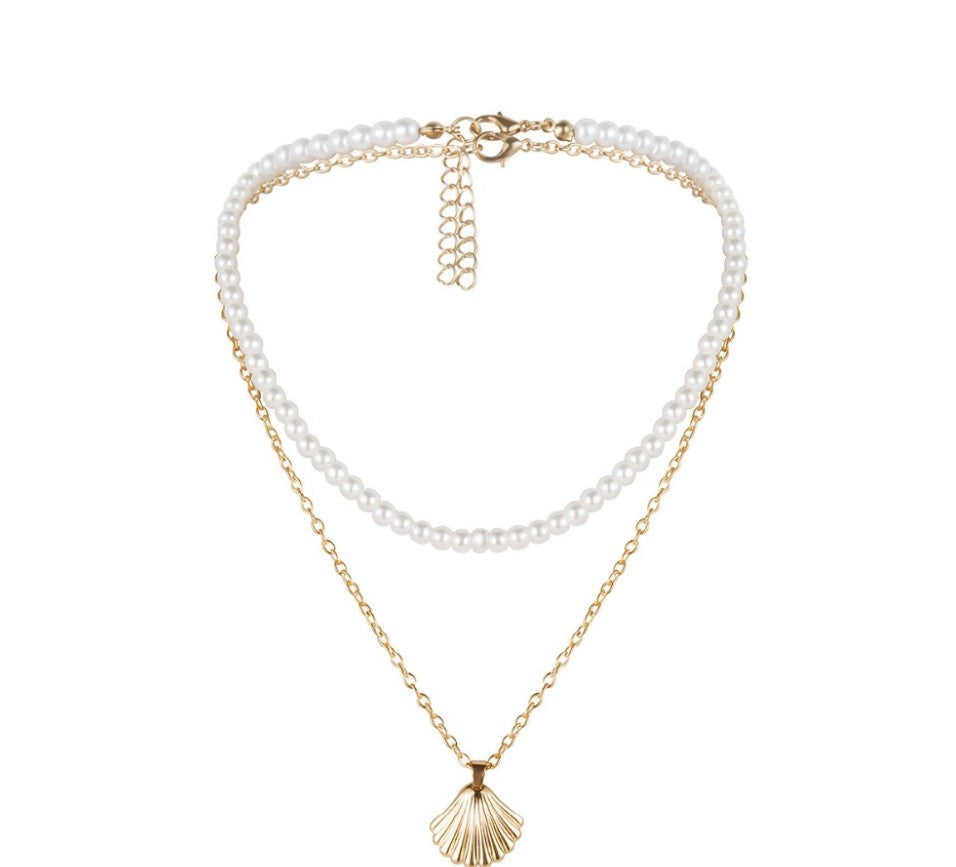 Pearl Shell Layered Necklace