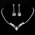 Silver Teardrop Jewelry Set