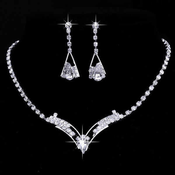 Silver Teardrop Jewelry Set
