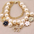 Pearl Charm Bracelet Set