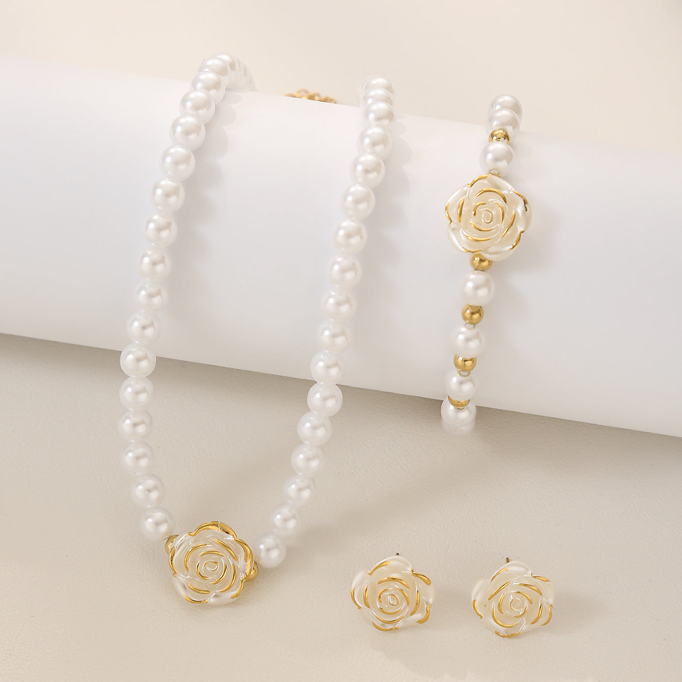 Pearl Flower Jewelry Set