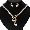 Golden Pearl Swirl Jewelry Set