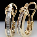 Golden Crystal Hoop Earrings