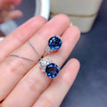 London Blue Crystal Pendant Necklace