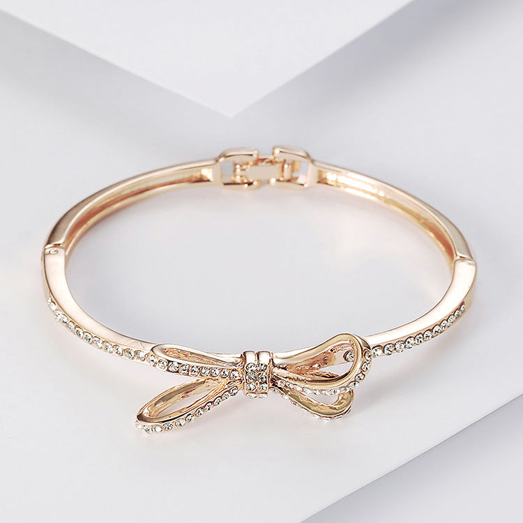 Rose Gold Bow Keepsake Bracelet