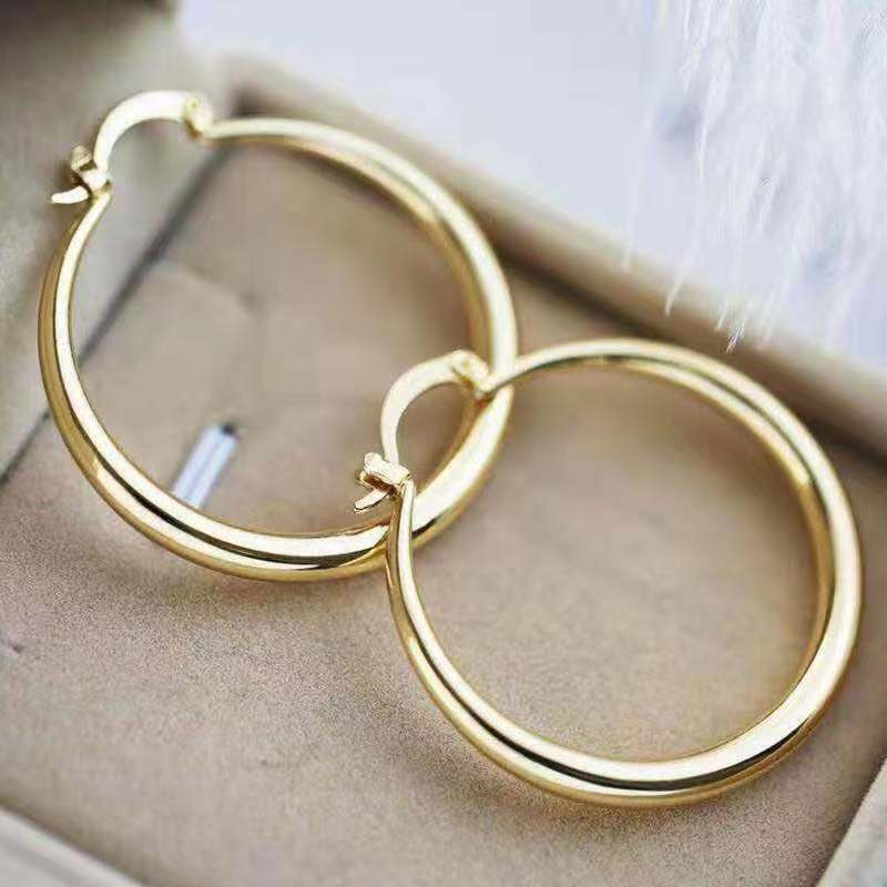 Classic Polished Gold Hoop Earrings