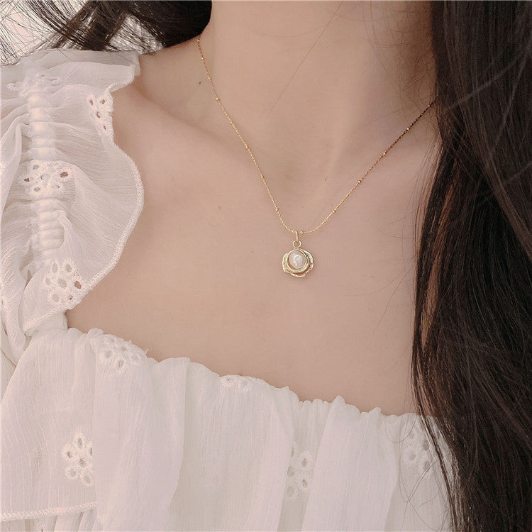 Golden Pearl Keepsake Necklace