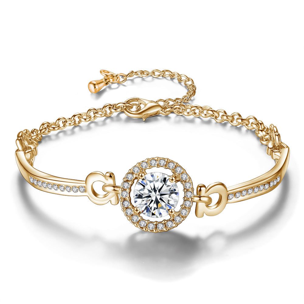 Golden Crystal Keepsake Bracelet