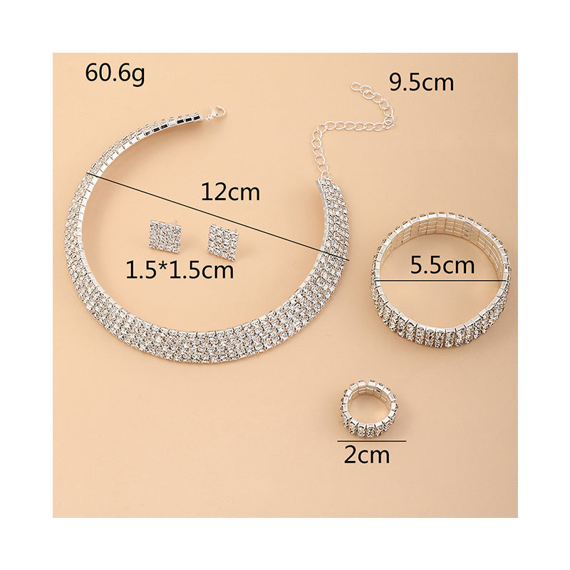 Silver Radiance Rhinestone Jewelry Set