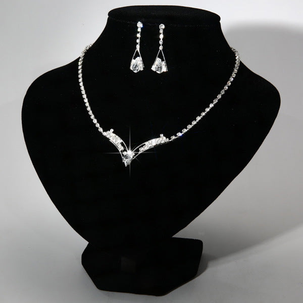 Silver Teardrop Jewelry Set