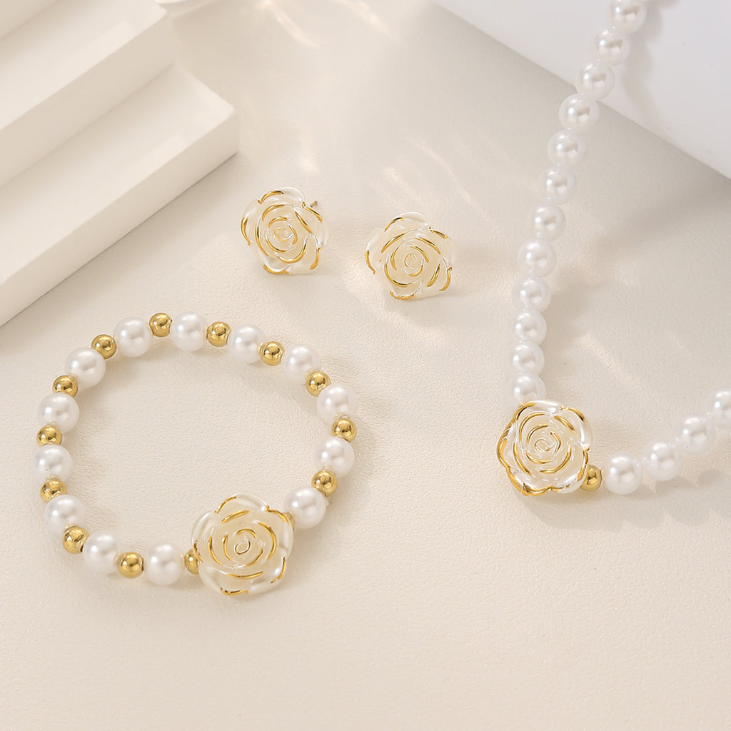 Pearl Flower Jewelry Set