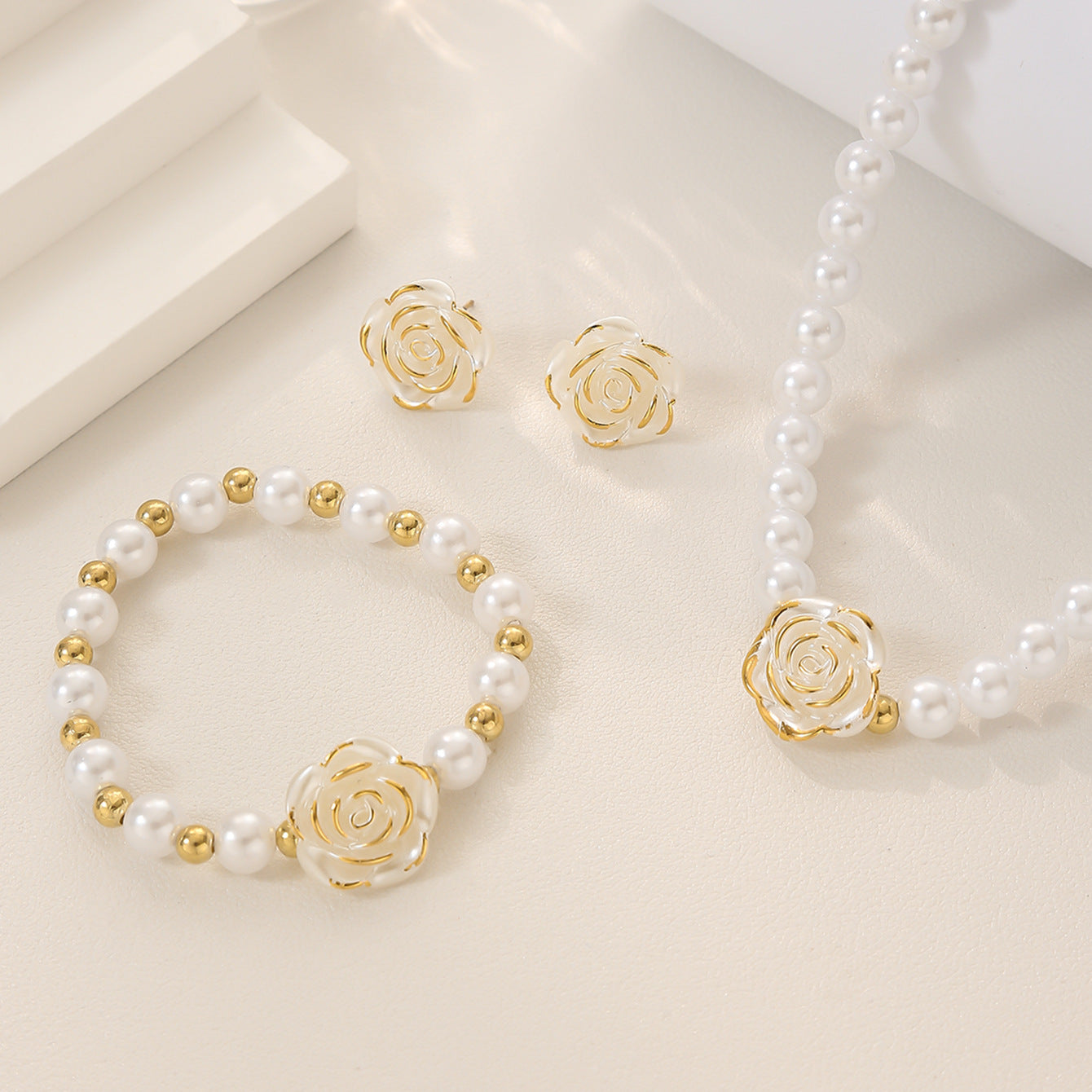Pearl Flower Jewelry Set