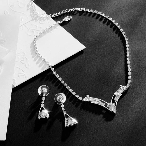 Silver Teardrop Jewelry Set