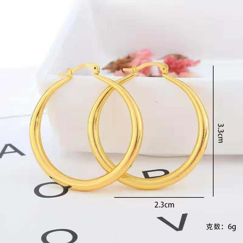 Classic Polished Gold Hoop Earrings