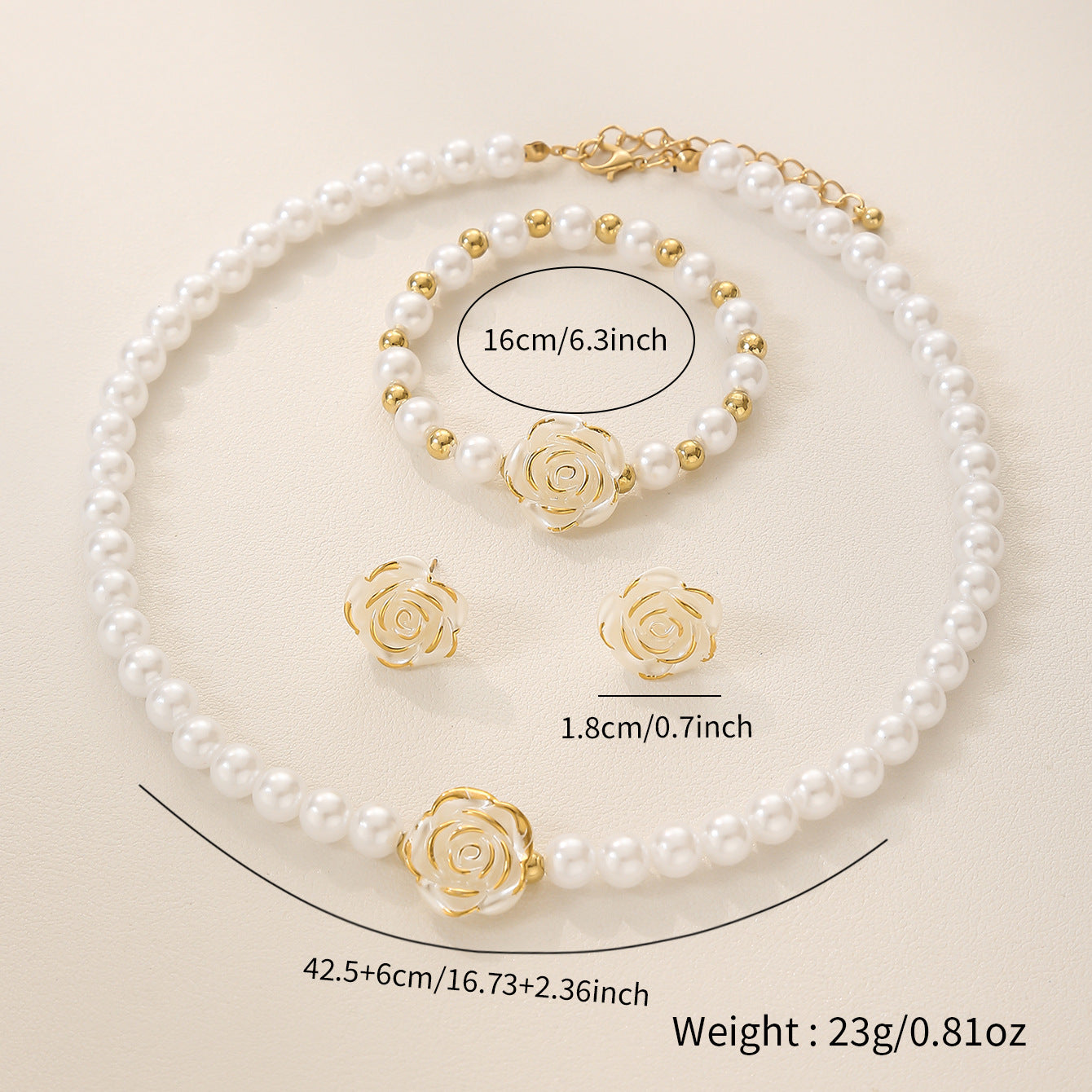 Pearl Flower Jewelry Set