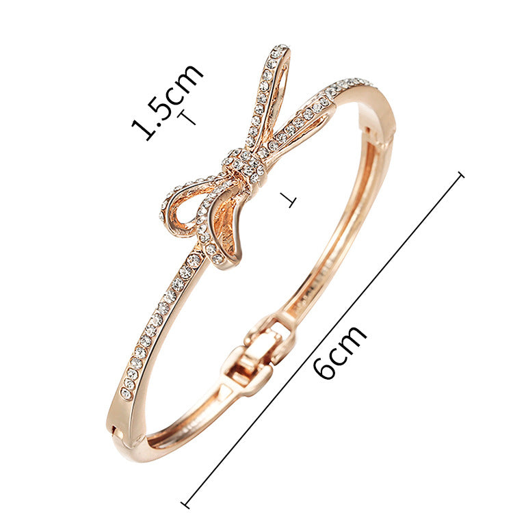 Rose Gold Bow Keepsake Bracelet