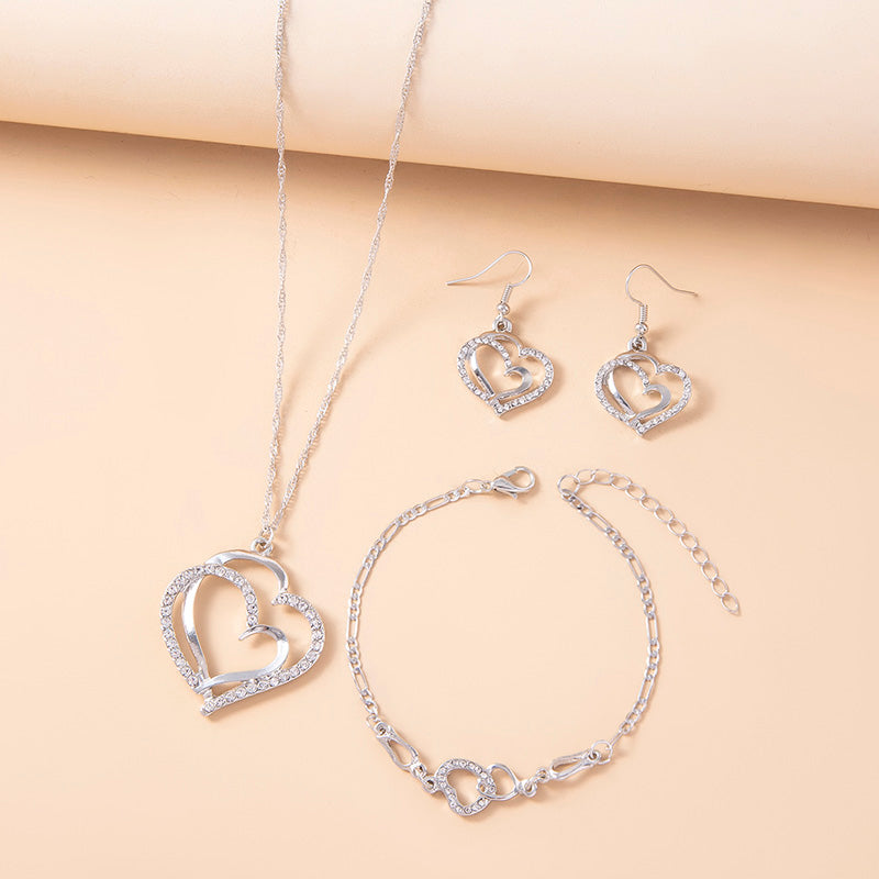 Forever Hearts Silver Jewelry Set