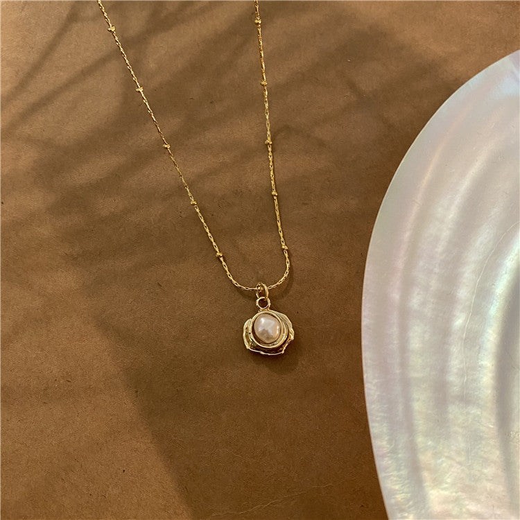 Golden Pearl Keepsake Necklace
