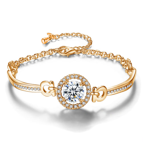 Golden Crystal Keepsake Bracelet