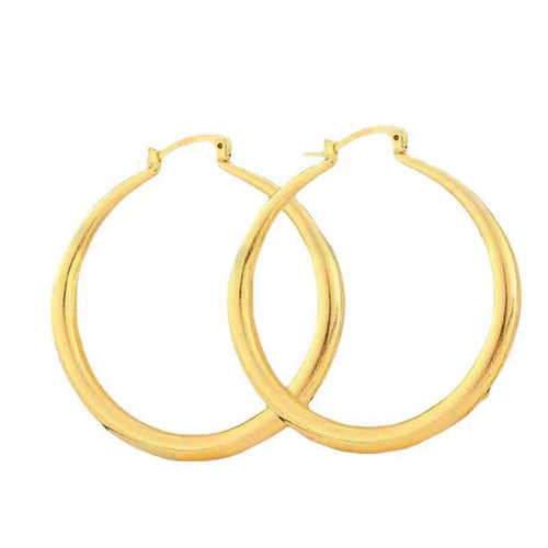 Classic Polished Gold Hoop Earrings