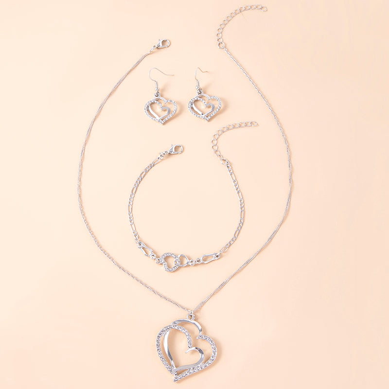 Forever Hearts Silver Jewelry Set