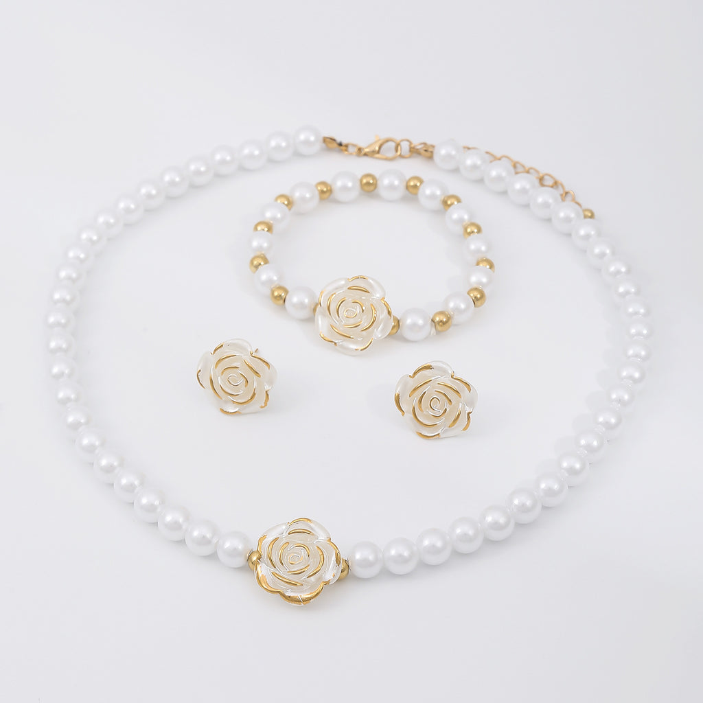 Pearl Flower Jewelry Set