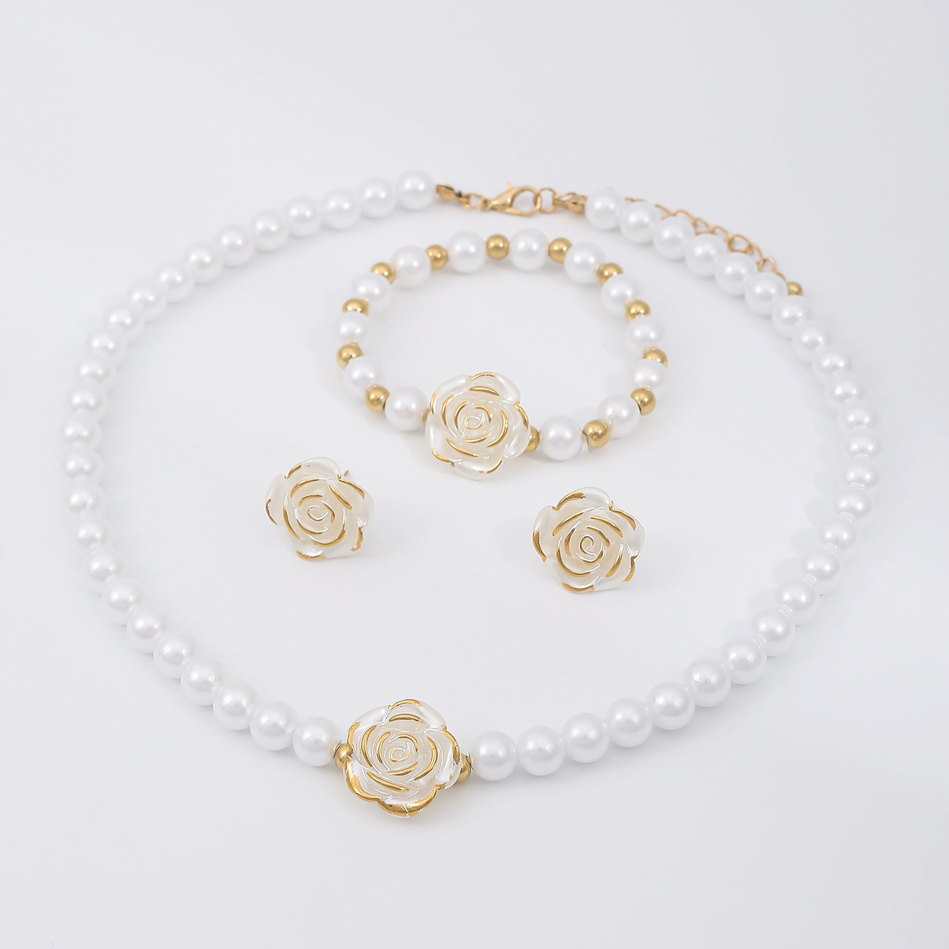 Pearl Flower Jewelry Set