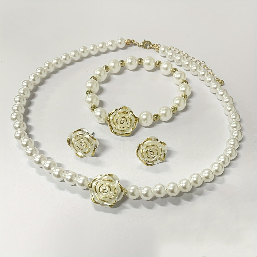 Pearl Flower Jewelry Set