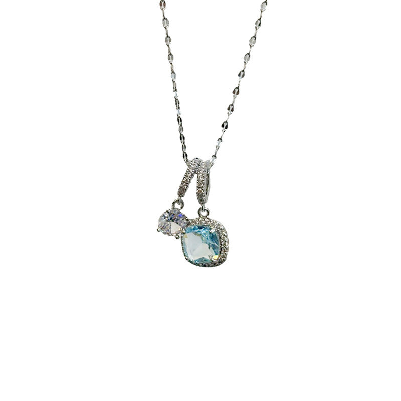 Blue Crystal Keepsake Necklace