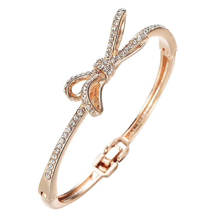 Rose Gold Bow Keepsake Bracelet