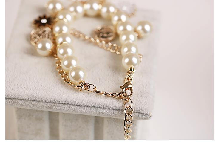 Pearl Charm Bracelet Set