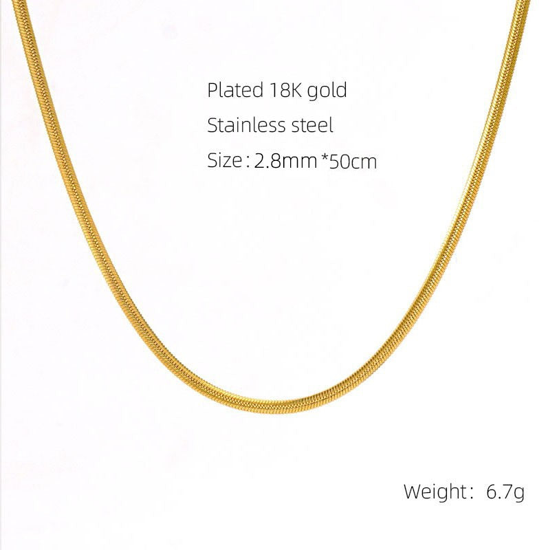 Golden Layered Snake Chain Necklace