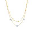 Blue Daisy Layered Necklace