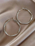 Golden Silk Hoop Earrings