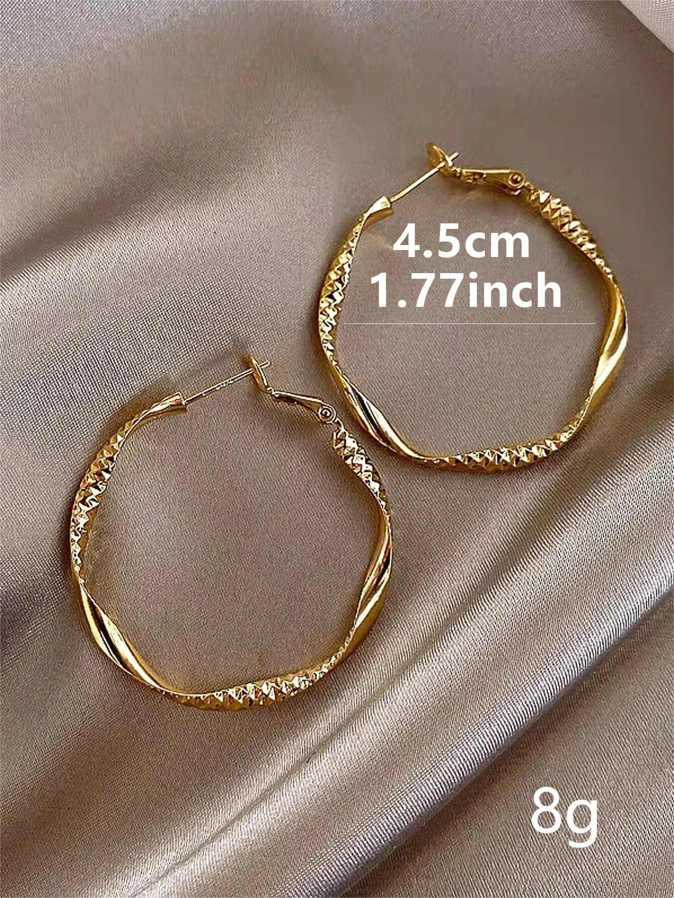 Golden Silk Hoop Earrings