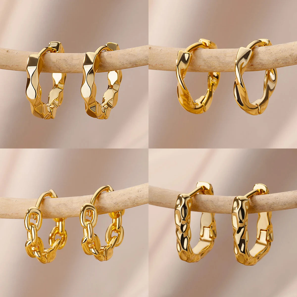 Golden Everyday Hoop Earrings